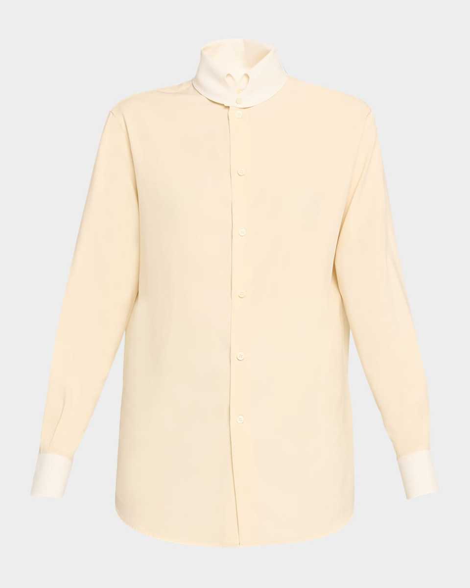 Thea Dylan-Collar Silk Shirt